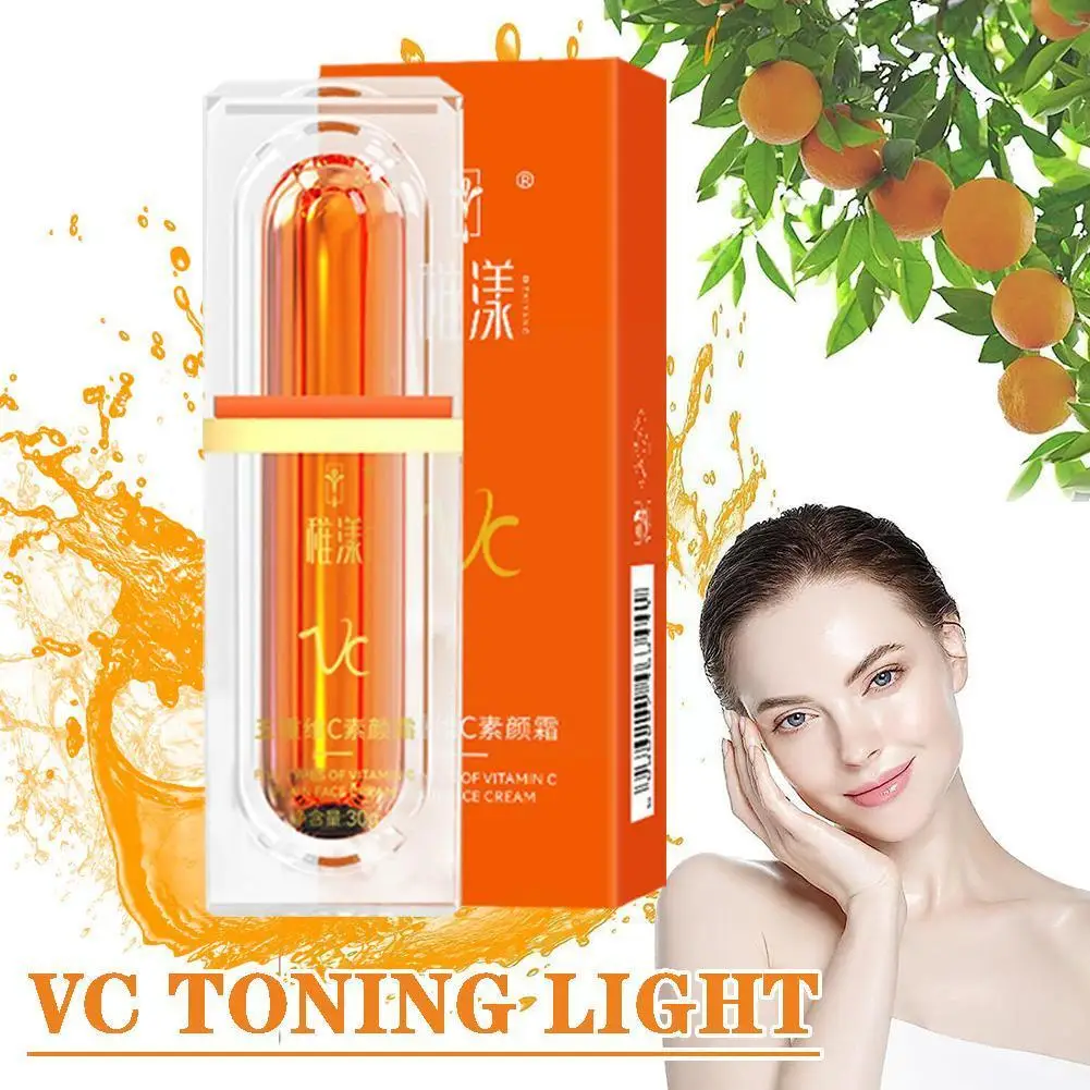 

Five Vitamin C Tone-up Cream 30g VC Whitening Brightening Concealer Moisturizing Makeup Lazy Light Face Cream Toning P6E9