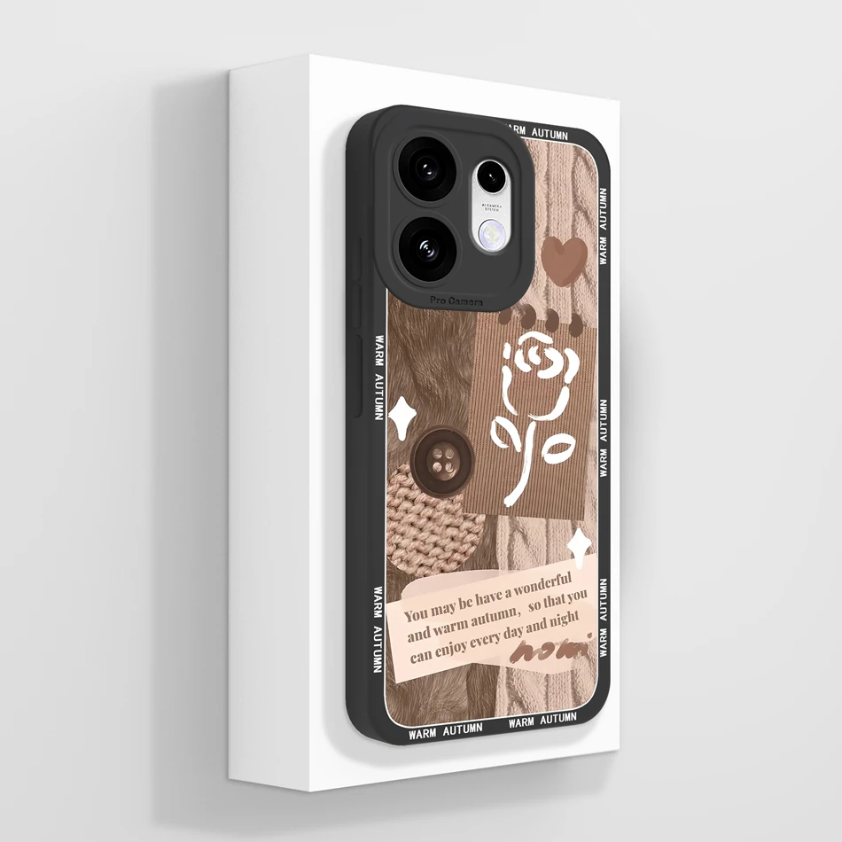 Elegant Chinese Ink Floral Soft Silicone Phone Case - Full Coverage Bumper Protection