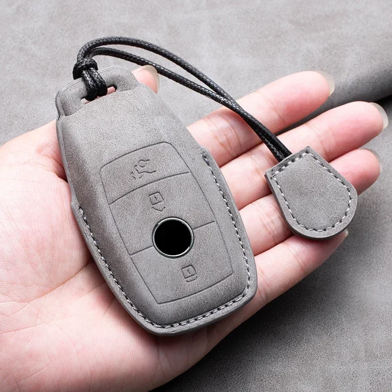 

Leather Car Key Case Cover For Mercedes Benz A C E S Class GLC CLE CLA GLB GLS W177 W205 W213 W222 AMG W206 W223 S350 C260 C300
