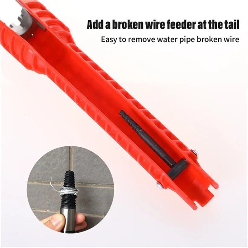 5/8 in 1 multifunktion alen Waschbecken Schraubens chl üssel Set Haushalt Wasserhahn Sanitär Rohr Warmwasser bereiter Bad Reparatur und Demontage auch speziell – Detail 10