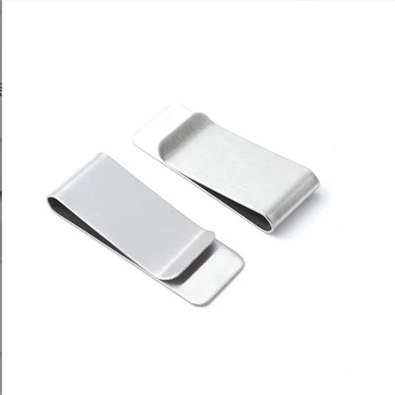 Metal Stainless Steel Money Clips Folder Stripe Print Silver Cash Clamp Holder Wallet Slim Card ID Money Clips Men Women 6