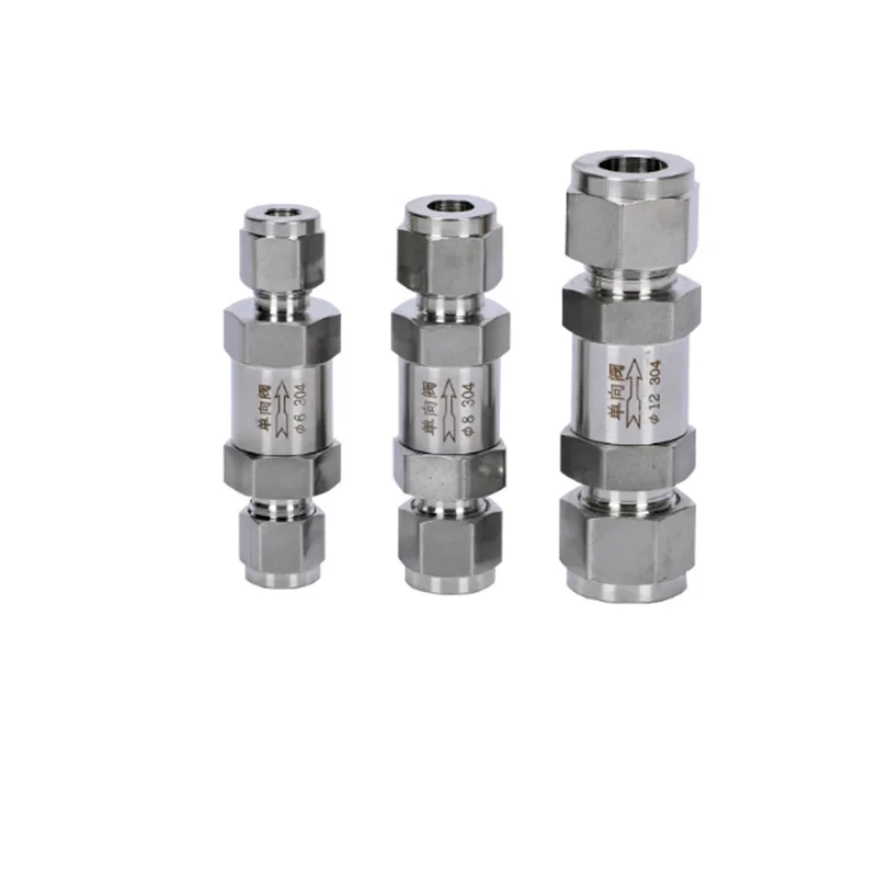 

1PC check valve 3 6 8 10mm 1/8" 1/4" 3/8" 1/2" hard tube SS304 stainless steel high pressure acid-proof one-way valve