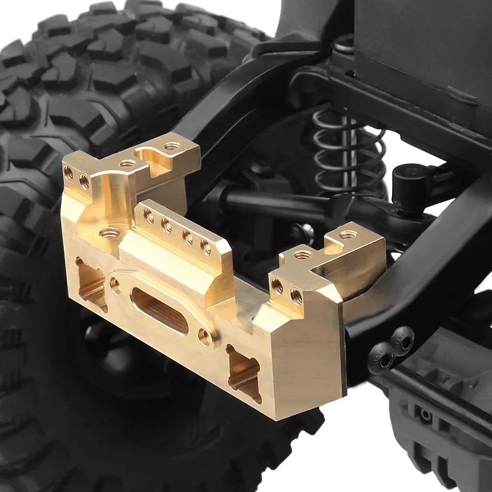 INJORA 무거운 황동 카운터 웨이트 포털 드라이브 하우징 RC 크롤러 TRX4 TRX-4 TRX6 업그레이드 부품 용 범퍼 홀더 액슬 마운트