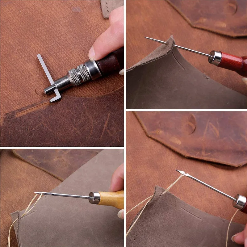 Leather Tool Kit 22/28/32pcs/Set Leather Work Tool Leathercraft Tools and Supplies with leather cuttingTools Kit Leather Craft Tool Kit Leather Craft Tools Leather Craft Tool
