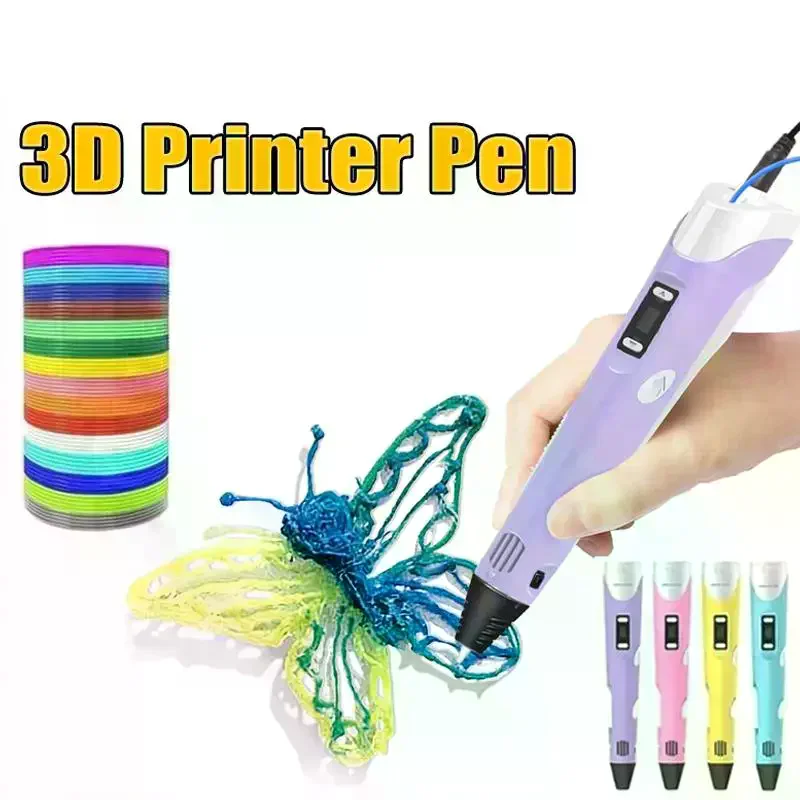3D 인쇄 펜 지능형 펜 USB 케이블로 그래피티 아트공예 만들기 어린이 성인용 DIY 창의적인 미술 용품