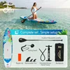 Inflatable Stand Up Paddle Board for outdoor water sports PVC material blue ultra-stable wide design with anti-slip EVA deck an