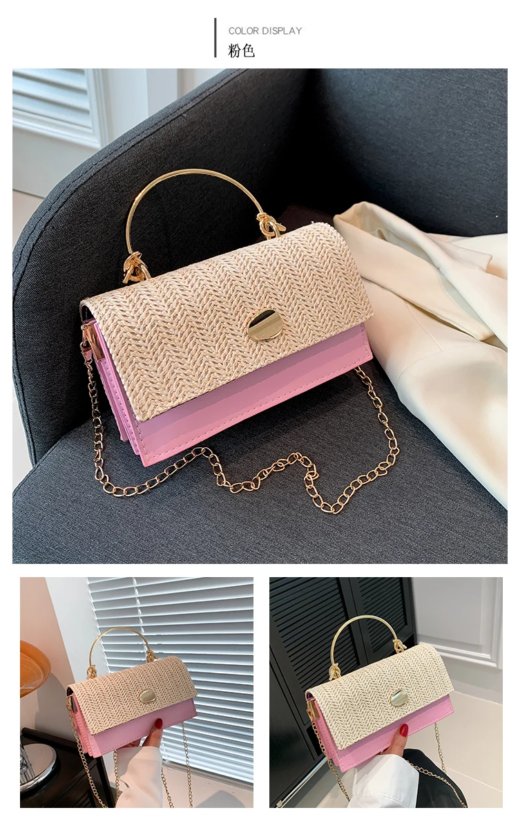 Fashion Pu Hasp Ladies Top-Handle Bags Braid Design 2024 New Brand Shoulder Bags for Women Free Shipping Bolsas Femininas