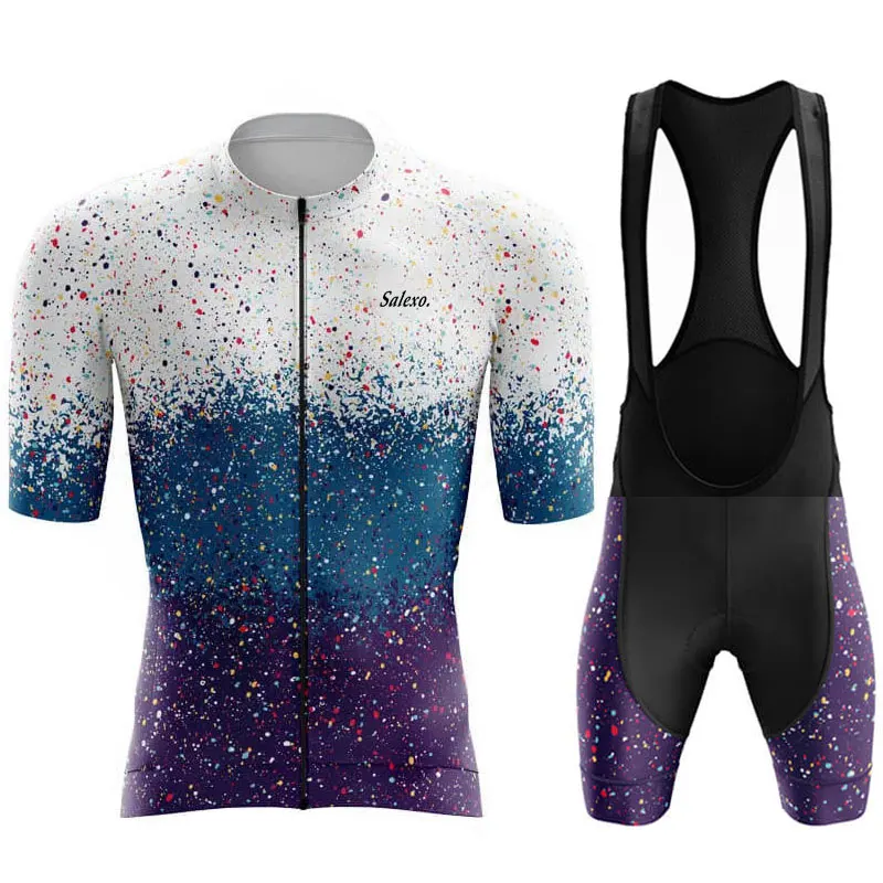 Men's Cycling Jersey Set Summer Star Point Short Sleeve Cycling Clothing Mtb Bike Uniforme Maillot Bicycle Ropa Ciclismo Hombre cycling jersey cycling shirt cycling jersey set