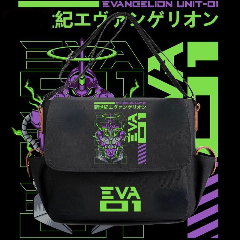 

Neon Genesis Evangelion Langley Soryu Ikari Shinji Ayanami Rei new personalized cartoon large capacity shoulder crossbody bag