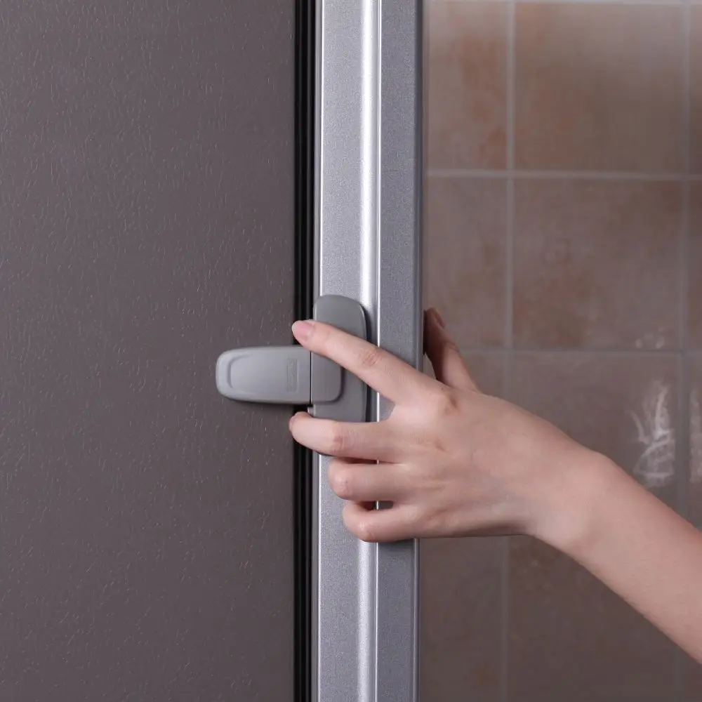 Cabinet Lock Child Lock Door Lock Refrigerator Lock Door Window Lock Safety Lock Refrigerator Door Lock 1Pcs Home Refrigerator Fridge Freezer Door Lock Catch Toddler Kids Child Cabinet Locks Baby Safety