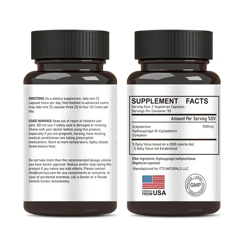 Ecdysteroid Capsules-boost metabolism, promote muscle growth, improve athletic performance, enhance endurance, fight fatigue