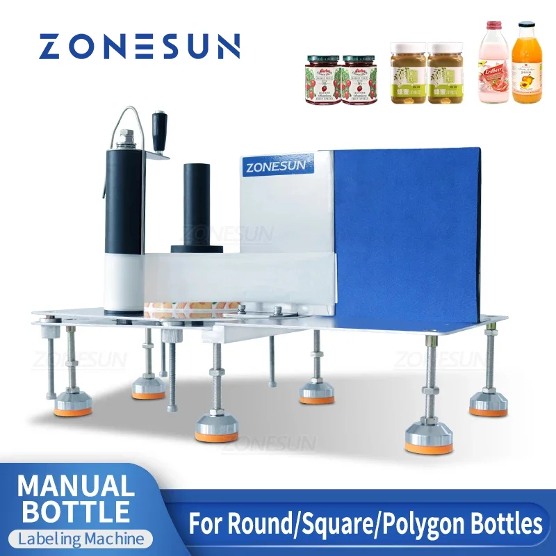 

Ручная пластиковая наклейка ZONESUN, круглая квадратная многоугольная бутылка, банка, стандартная маркировочная машина