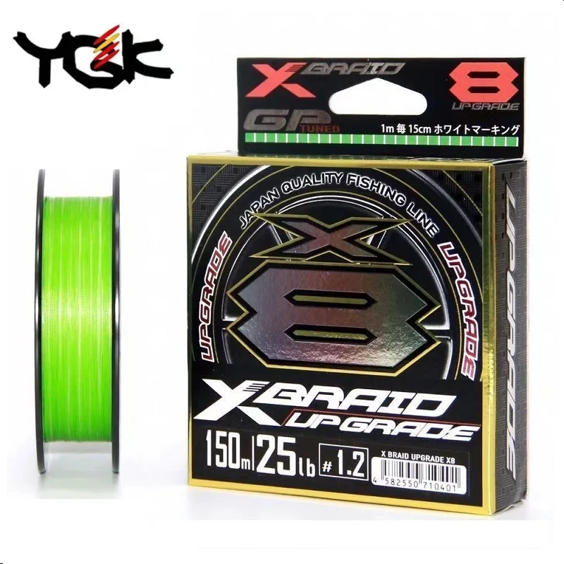 

YGK X-Braided Upgrade X8 High Stength Fishing Lines 150m,200m PE Multifilament Line Origin Japan 8 Strands Braid Line