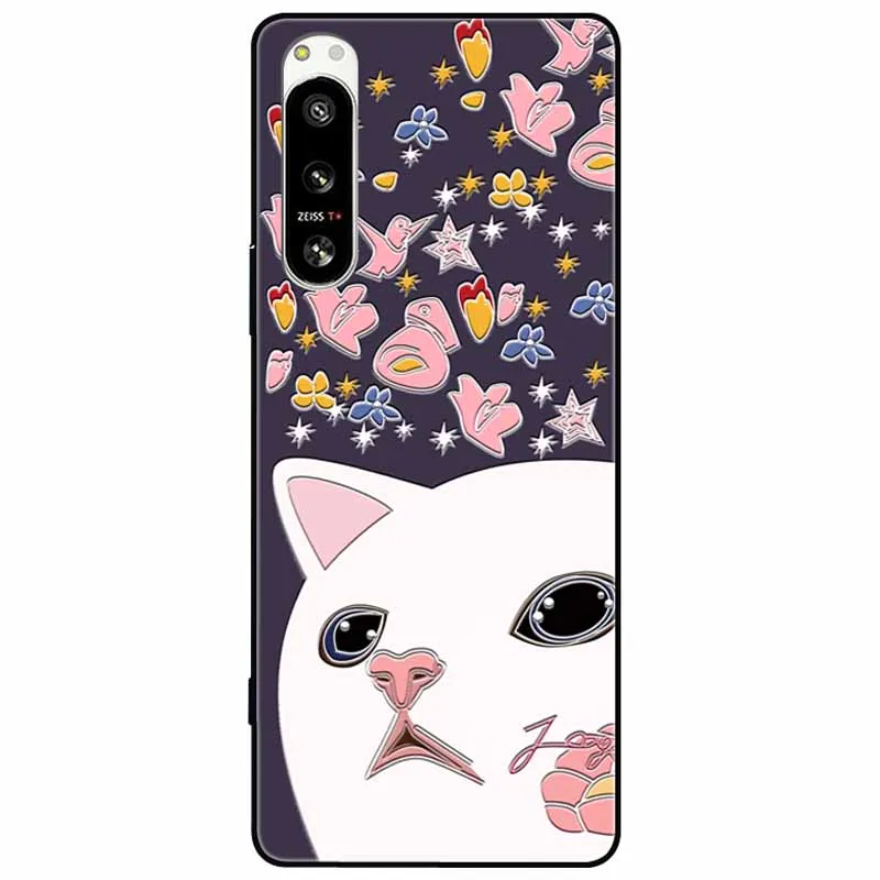 Cute 3D Embossed Relief Soft Silicone Back Cover with Cartoon Design