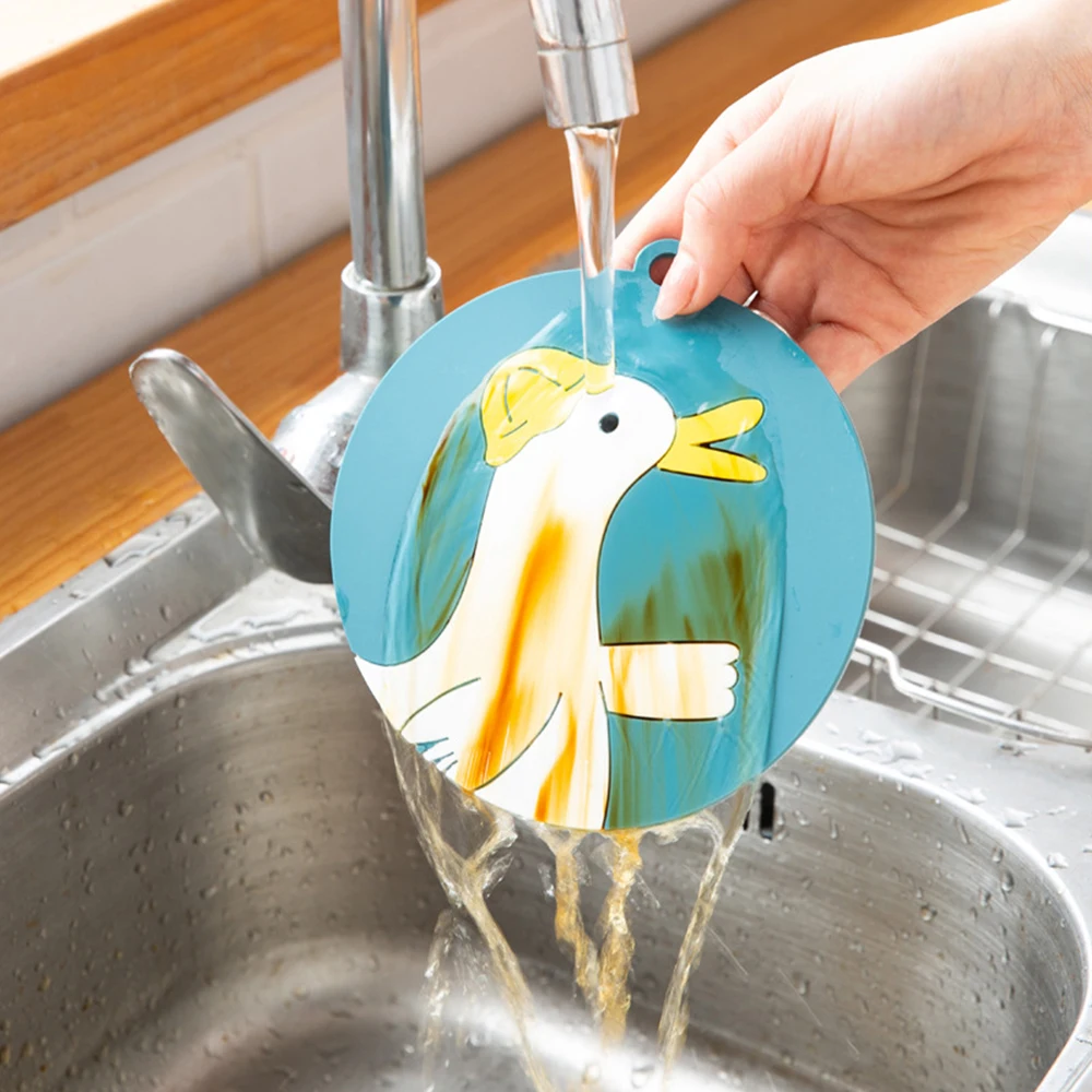 

1/3PC Cartoon Silicone Coaster Non-slip CupMat Heat Insulation Table Mat High Temperature Resistant for Kitchen Cup Mat Bowl Mat