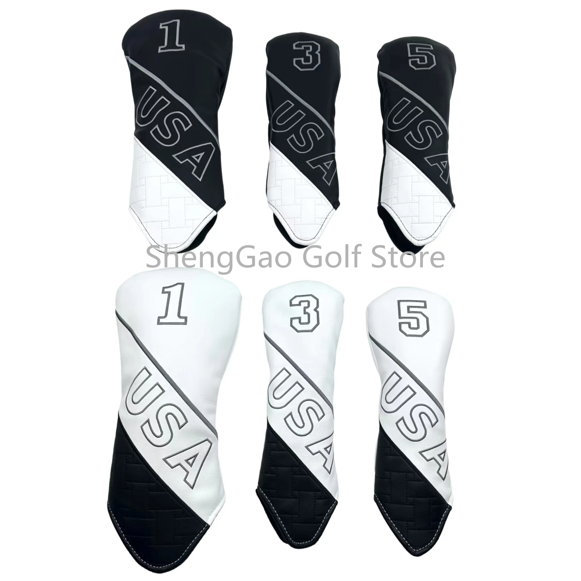 GolfUSASquarelatticepatternHeadcoverDriverHeadCoversFairway