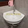 255*255*120mm Triangular Washbasin Corner Ceramic Sink Mini Single Basin Small Apartment Wall-hung Hand Wash Basin For Bathroom 3
