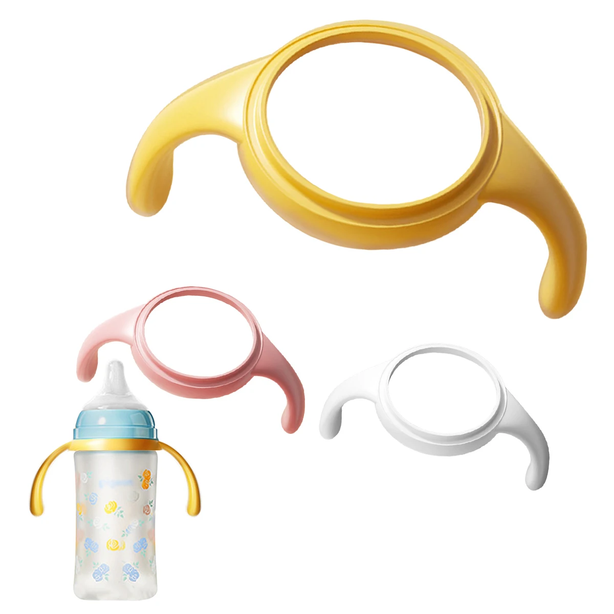 Baby Feeding Utensils Baby Bottle Handle Wide Neck Bottles Grip holder Milk Bottle Sleeve Durable Nursing Bottles Hand Shank
