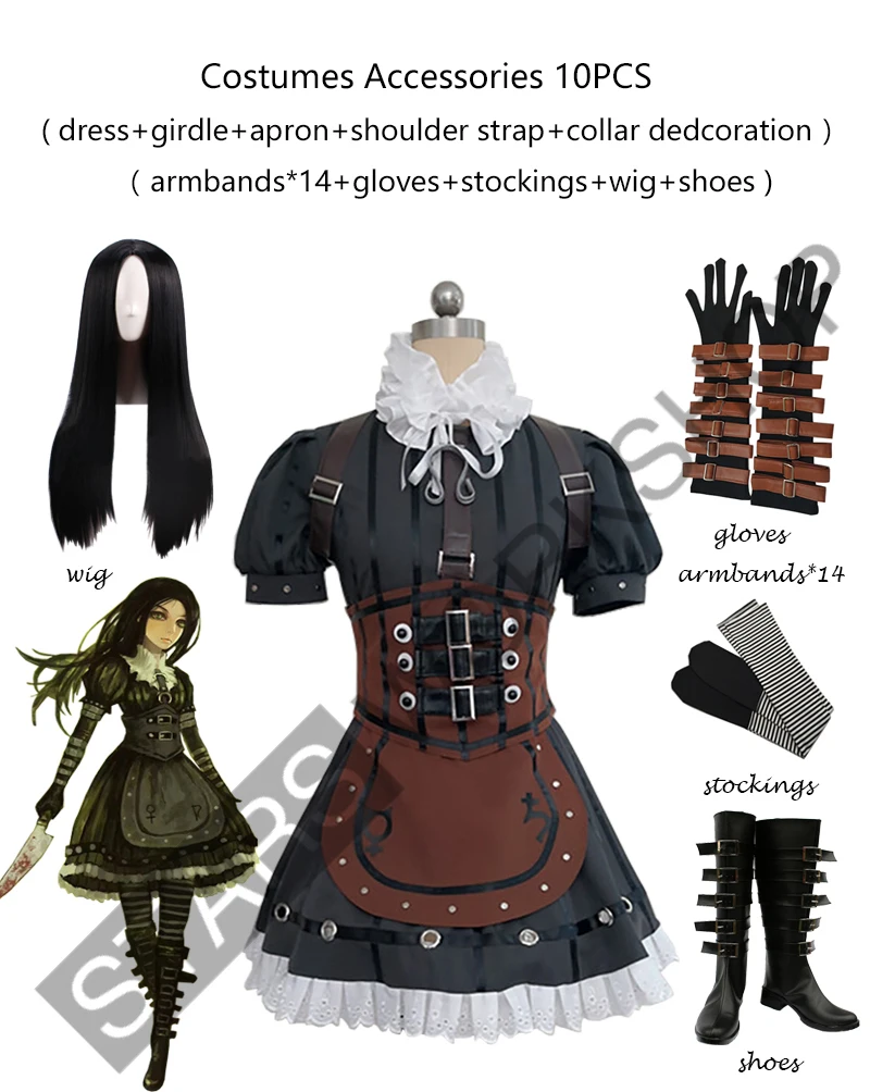 New Alice Madness Returns Cosplay Costume Alice Steam Dress Outfit  Halloween Party Costumes for Women Free Shipping - AliExpress