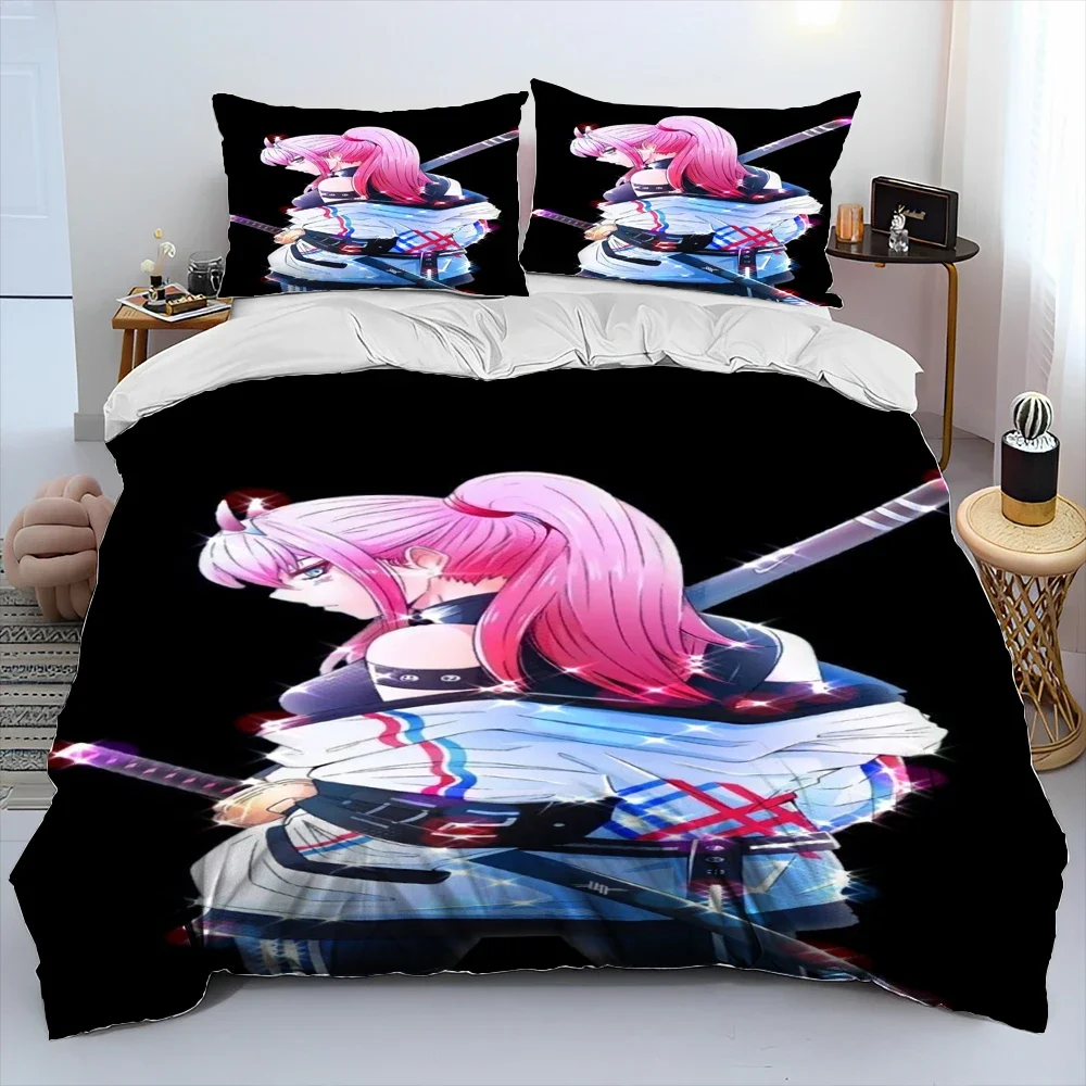 Zero Two DARLING In The FRANXX Cartoon-Bettwäsche-Set, Bettbezug, Bett-Set, Bettbezug, Kissenbezug, Queen-Size-Bettwäsche-Set – Detail 16