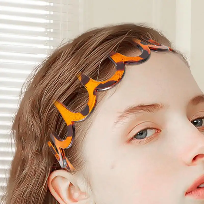 Elastic Non Slip Headband Hair Comb Zigzag Bands Women Simple Headbands Plastic Teeth Hair Hoops Fashion Accessories