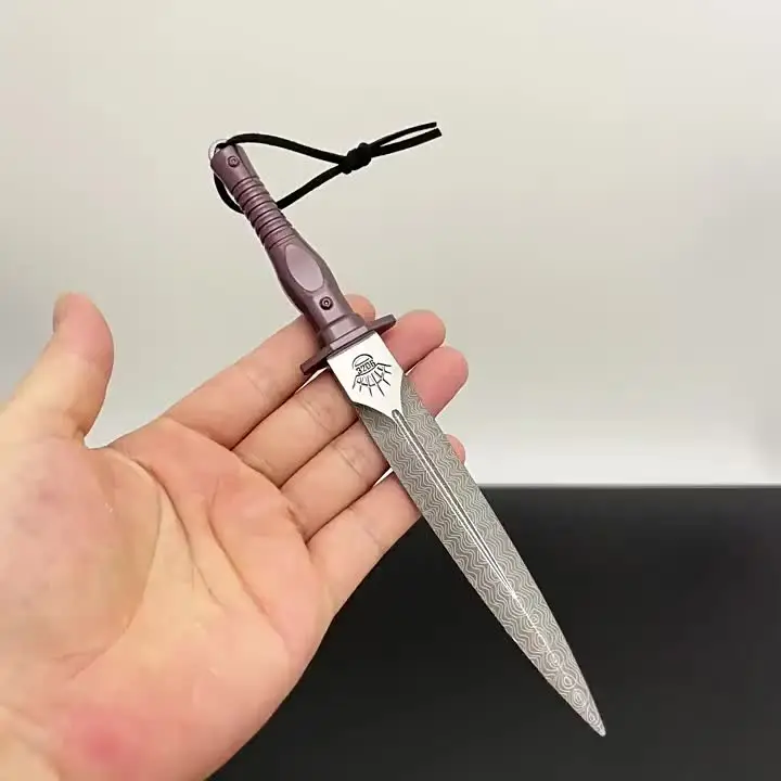 21cm All-metal Assault Knife Keychain Arena Breakout Game