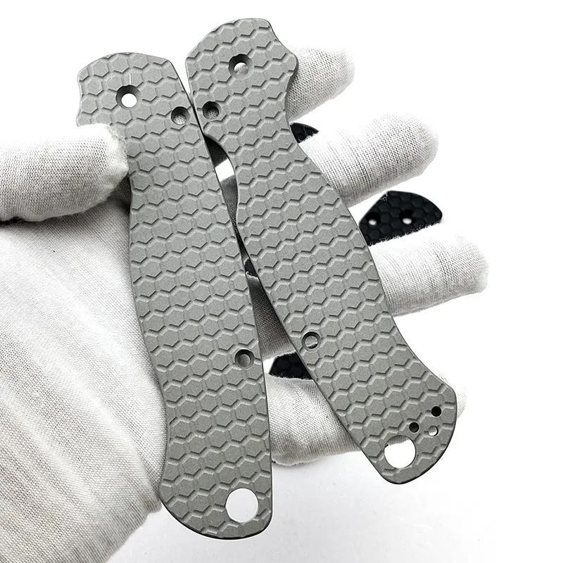 

A Pair DIY Aluminium Alloy Handle Honeycomb Pattern Scales Folding Tool Grip for Spyder Paramilitary 2 C81 Para 2 Shank Shell