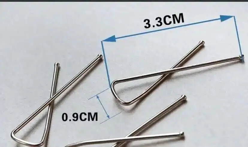 100pcs Stainless Steel Shirt Clips, metal X clip garment clothes socks trousers dress skirt pants packaging peg paper binder