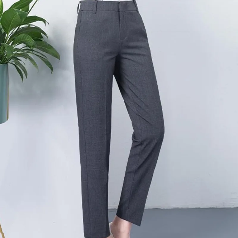 New Elegant Candy Color Leggings Pantalones Streetwear Oversized 4XL Suits Capris Pants Women's Casual 90cm Slim Pencil Trousers