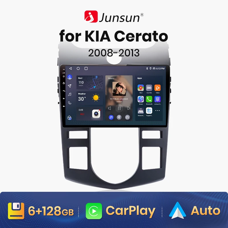

Junsun V1 AI Голосовое CarPlay Автомагнитола Магнитола Мультимедиа автомобиля для KIA Cerato 2 2008 2009 2010 2011 2012 2013 Android auto 4G GPS трекер навигатор 2 DIN 2 дин андройд Аудио Автомагнитолы для киа церато 2