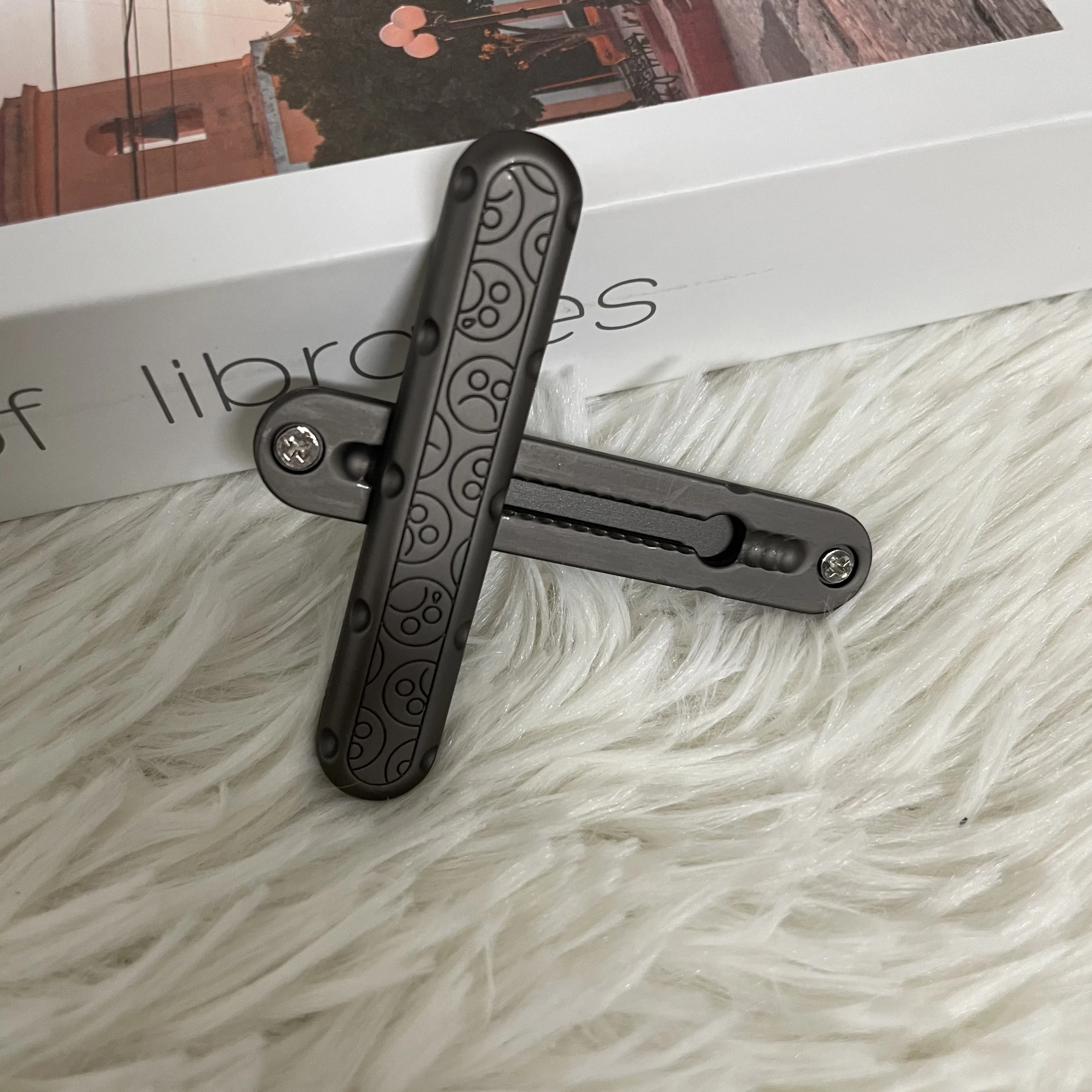 Fidget Slider Push Slider PPB Fidget Toys Stress Relief For Adults Metal Desk Toy EDC Haptic Coin Gift For Him