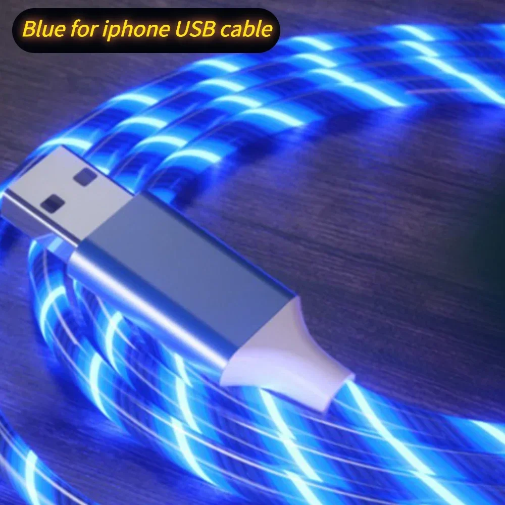 LED Light-Up USB Charging Cable - High-Speed 2.4A Charger Cord