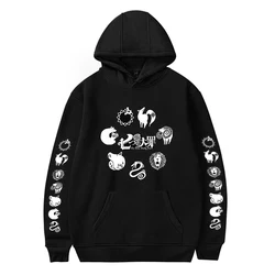 Anime - Inspired The Seven Deadly Sins Character Logo Hoodie - Unisex Harajuku Sweatshirt - XXXL (Black)