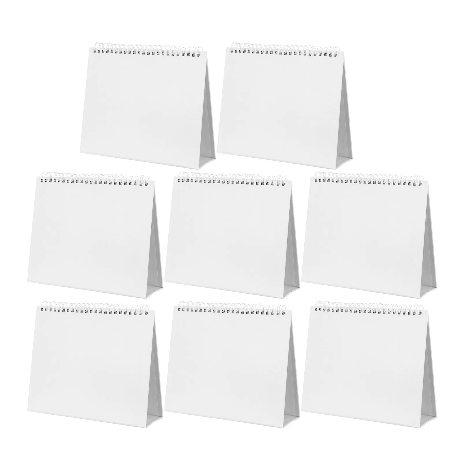 8Pcs 삼각형 책상 달력 베이스 종이 플립 스탠드 접이식 랙 DIY 리필 가능 플립 달력 홀더 데스크탑 탁상 주최자