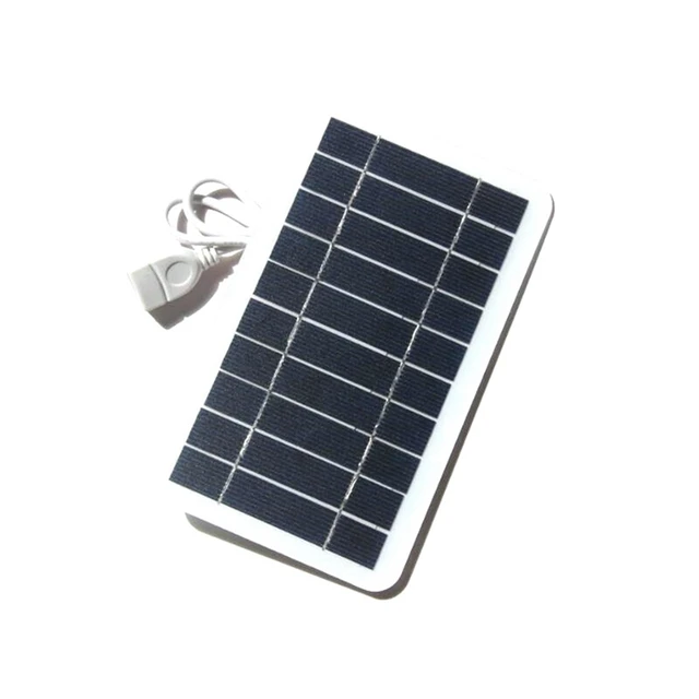 Chargeur solaire 5W Panneau solaire flexible 5V 1A Sortie USB Alimentation solaire  pour l'extérieur étanche