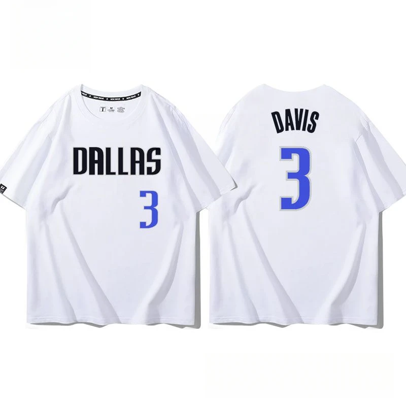 Shock 2025 Big Deal Dallas Davis No. 23 Short-sleeved Cotton T-shirt Jersey Men's and Women's Basketball Sports Loose Clothes 5