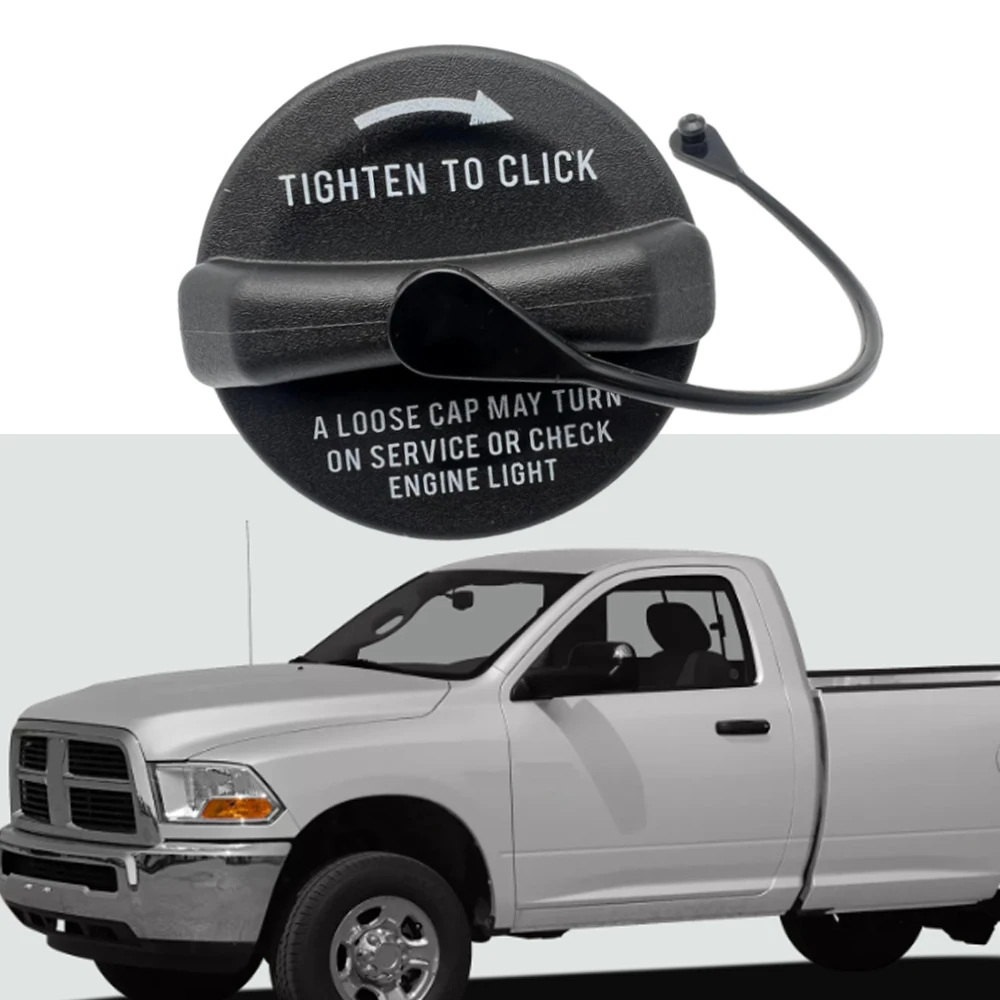 Fuel Tank Cap Fuel Tank Gas Cap Filler WithTether for Jeep Wrangler Cherokee Liberty Dodge Ram Charger Journey Chrysler 300 200 52100552AG