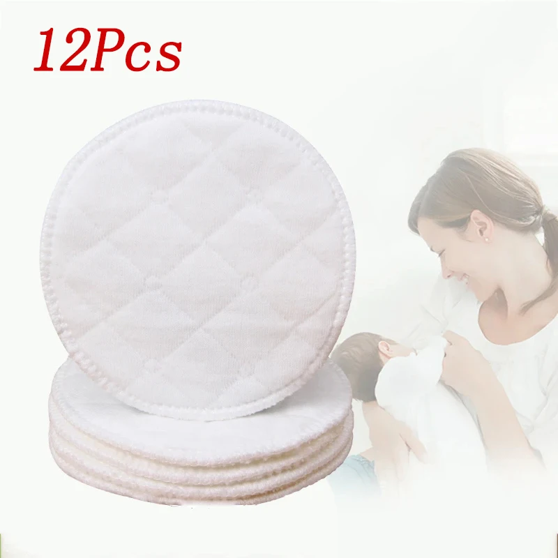 12Pcs(6 Pairs) 3 Layers Cotton Reusable Breast Pads Nursing Waterproof  Organic Plain Washable Pad Baby Breastfeeding Accessory - AliExpress