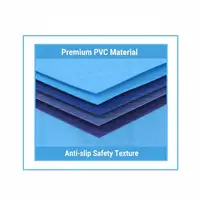 Piscine pliable pour animaux de compagnie, bleue, 62,99 x 62,99 x 11,81 pouces, PVC 4