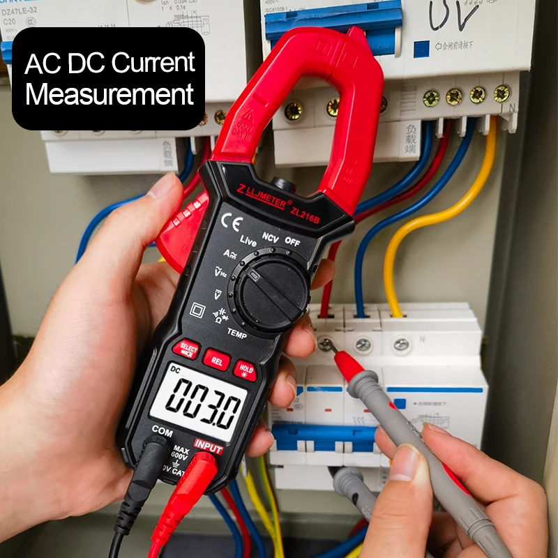 Meteran Penjepit Digital Presisi Tinggi 600A AC DC Penjepit Arus  Amperimetro True RMS Kapasitansi Temp Ohm Penguji Multimeter Arus