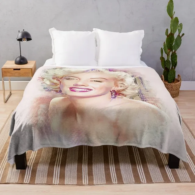Throw Blanket Marilyn Monroe Queen Size Blanket Marilyn Monroe