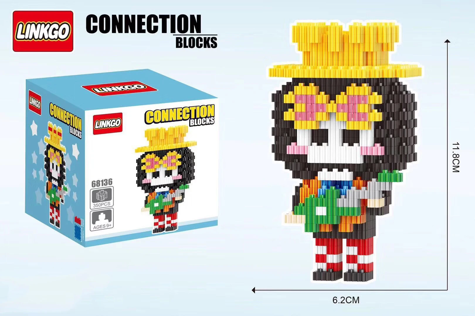 thumbnail image 1 of Bloques de construcción de One Piece Connection Luffy Chopper Nami Sanji Zoro Usopp Ace Franky Brook Robi Diamond Brick Figure Toy para niños, 1 of 5