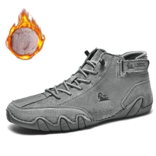  Men Sneakers 2022 New Casual Shoes Male High Top Sneakers Winter Warm Designer Fashion Loafers Lace Up Shoes Men Boots 