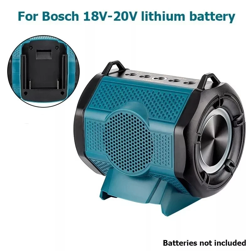 Bosch 18V Li-ion Akülü USB Type-C Girişli Akülü Küçük Bluetooth Hoparlör, Şantiye, Ev ve Partiler İçin
