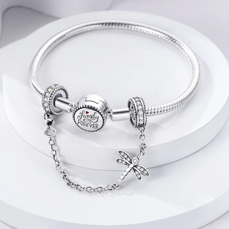 Neue Sicherheitskette aus 925er-Sterlingsilber, Herz, Stern, Mond, Anhänger, passend für Original-Armbänder, DIY-Schmuck, Geschenk – Detail 28