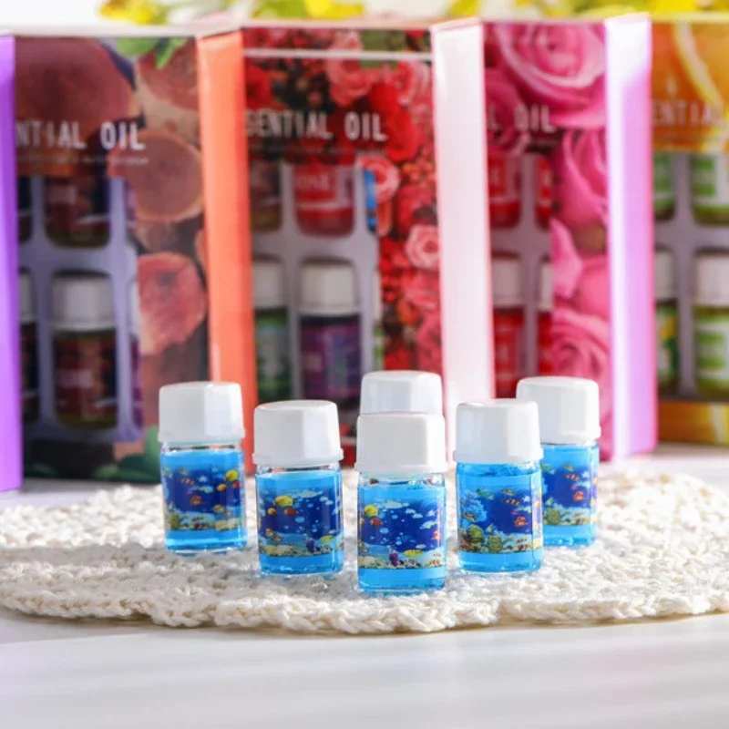 Home Fragrance Products 6pcs Aromatherapy Plant Essential Oils Water-based Humidifier Fireless Aromatherapy Refill Liquid Lavender Parfum Essential Oil