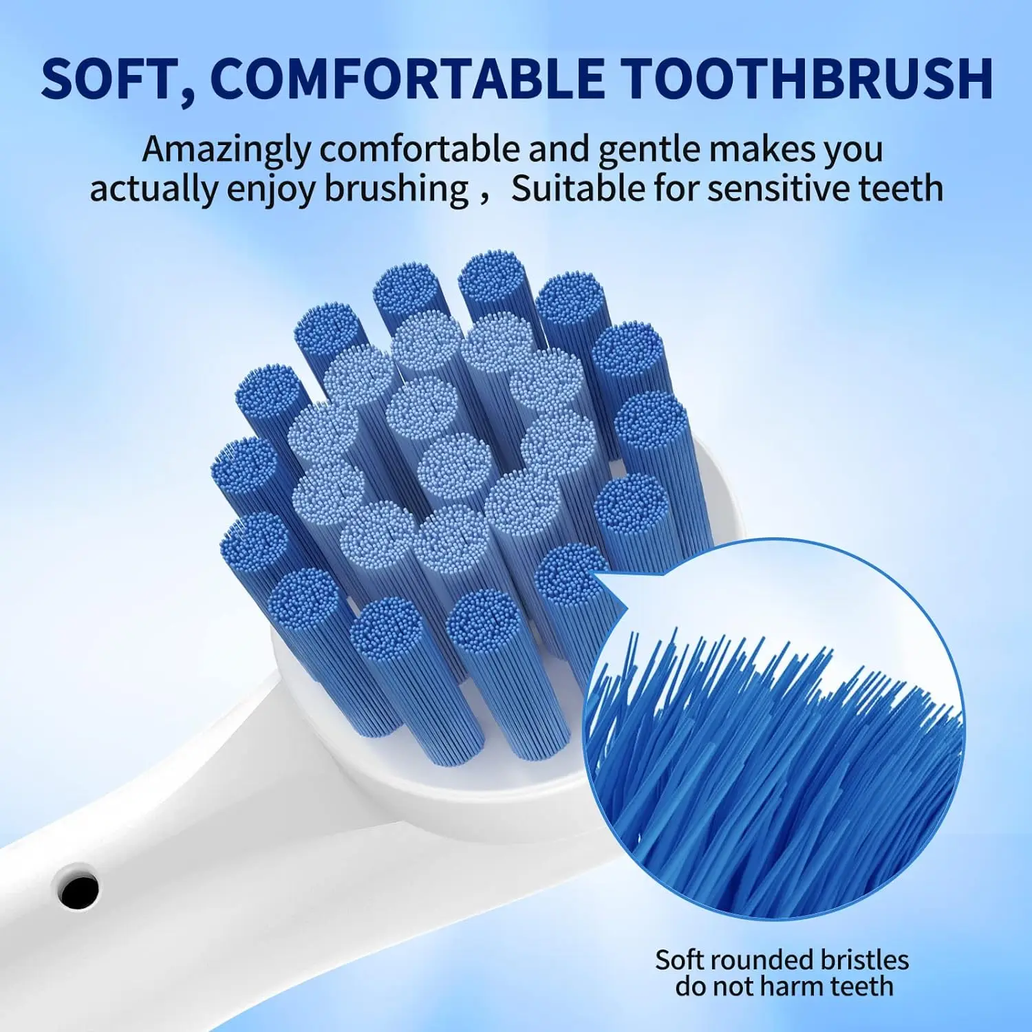 16/20PCS Soft Bristle Sensitive Gum Replacement Brush Head for Oral B Electric Toothbrush 3