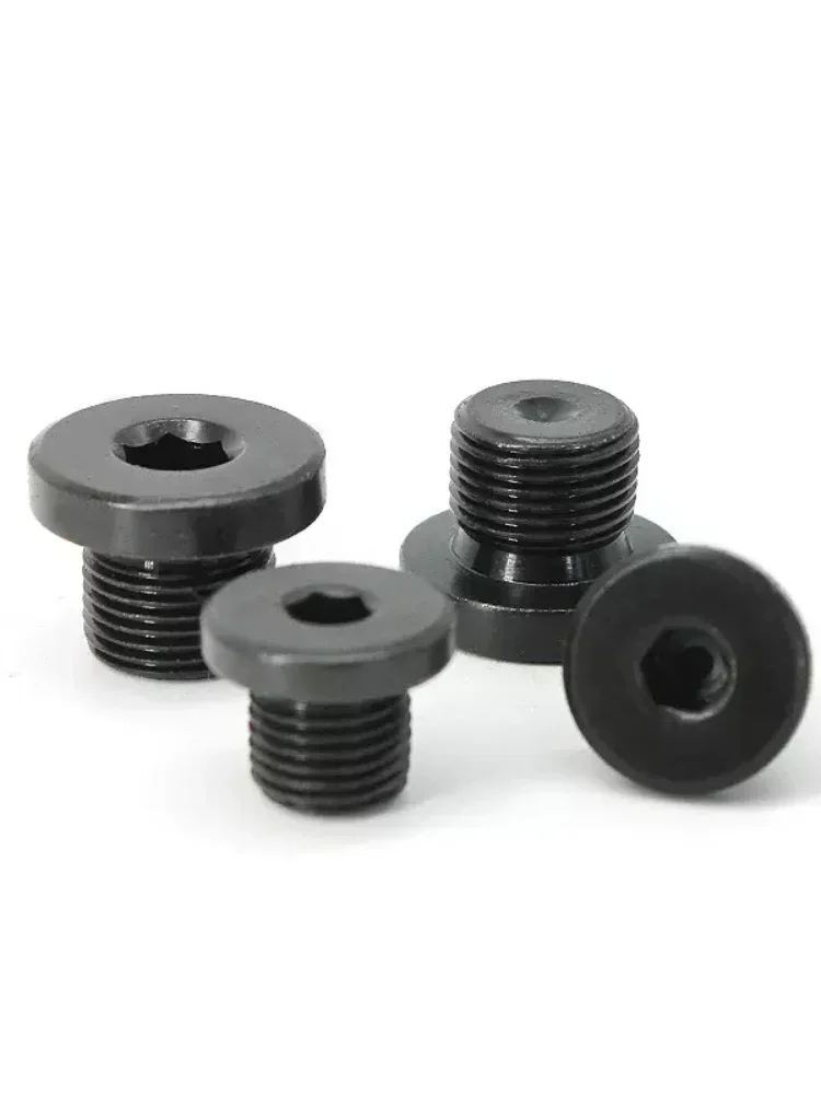 DIN908 Black Carbon Steel Hexagon Flange Plug Edge Oil Plug Pipe Fitting Nuts M8-M20