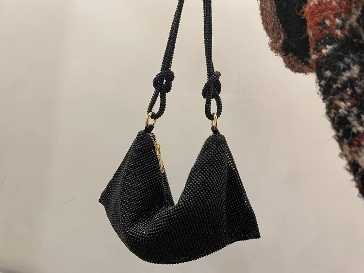 High Quality Women Pu Leather Handbags Designer Ladies Rhinestones Evening Clutch Bag Luxury Female Shoulder Messenger Bag New
