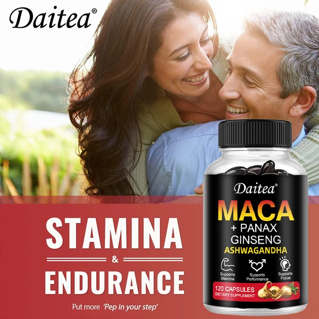 Mac A Root + Red Ginseng and Ashwagandha Extracts Help Support Energy, Endurance and Performance